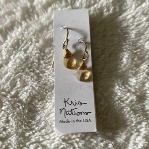 New on the card Kris Nations citrine & gold earrings